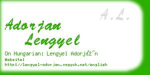 adorjan lengyel business card